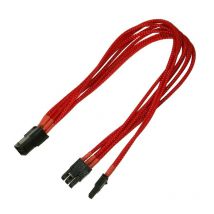 Nanoxia Kabel PCI-E 6- auf 6+2-Pin, 30 cm, Single, rot