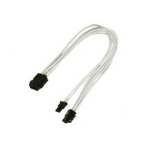 Nanoxia Kabel PCI-E 6- auf 6+2-Pin, 30 cm, Single, weiß