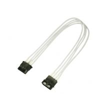 Nanoxia Kabel 4-Pin Verlängerung, 30 cm, Single, weiß