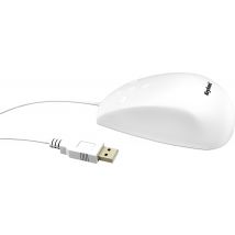 KeySonic Wasserdichte Maus, Silikon, IP68, WH, KSM-3020M-W retail