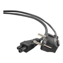 gembird Stromkabel Schuko auf C5 VDE-geprüft, schwarz 3.0m