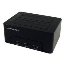 LC-Power Dockingstation USB 3.0 2-Bay 2,5/3,5HDD/SSD+3xHub