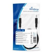 MediaRange Audiokabel 2x 3.3mm Klinkenstecker 1.5m schwarz