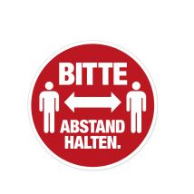 HERMA Hinweisetiketten Abstand rot/weiß Text/Pict.      5St.