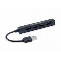 CONCEPTRONIC 4-Port Hub USB-A2.0->4xA2.0 schlank  o.Netz. sw
