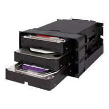 IcyDock 3x3.5 SATA in 2x5.25 bay backplace cage 80mm fan