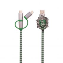 ThumbsUp! Ladekabel Slytherin 3in1 Lightning/Micro/USBC