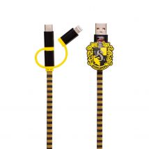 ThumbsUp! Ladekabel Hufflepuff 3in1 Lightning/Micro/USBC