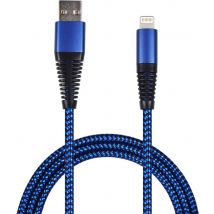 2GO USB Lade-/Datenkabel Lightning  1m  Nylon blau PET-Verp.