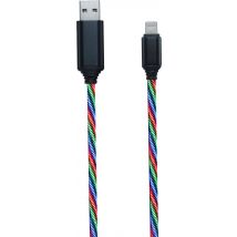 2GO USB Datenkabel Tricolor LED-Beleuchtung Lightning 1m