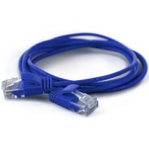 Wantec Patchkabel UTP  CAT6a           d=2,8mm  0,10m blau