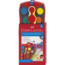 FABER-CASTELL Farbkasten Connector 24 Farben rot