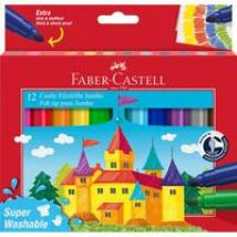 FABER-CASTELL Filzstift Jumbo Super Washable 12er