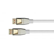 Python DisplayPort 1.4 Kabel Nylongeflecht weiß 5m