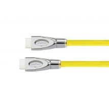 Python HDMI® 2.0 Kabel 4K2K Nylongeflecht gelb 1m