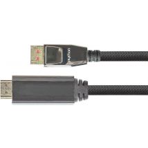 Python DisplayPort 1.4 an HDMI 2.0 Kabel Nylong. schwarz 3m