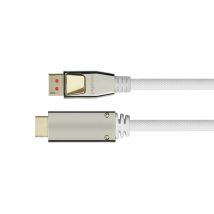 Python DisplayPort 1.4 an HDMI 2.0 Kabel Nylong. weiß 3m