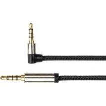 Python Audiokabel 4-pol. Klinkenst. eins. gew. schwarz 0,5m