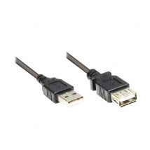 Good Connections USB2.0 Verlängerung A-St.-A-Bu. schw. 0,3m