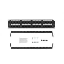 Lanberg Patchpanel 48-Port 2U 19 Cat. 6 UTP schwarz