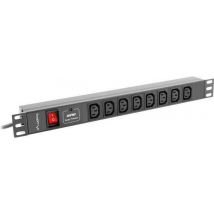 Lanberg PDU Steckdosenleiste 19 1U 8x IEC C13 C20 2m schw.