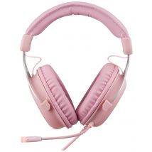 Deltaco Headset Gaming Stereo Klinke, LED, pink