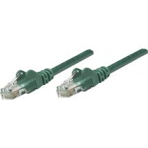 INTELLINET Patchkabel RJ45 U/UTP Cat6 0.50m Hebelschutz grün