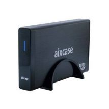 aixcase Gehäuse blackline USB3.0 3.5 8.9cm SATA HDD ALU TÜV