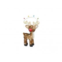 Jardideco - Cerf de Noël avec LED pour extérieur Multicouleurs Dimensions (L x l x H):17 x 33 x 47 cm Forme:Cerf Marque:NOS ENVIES DÉCO Matière(s):Acr