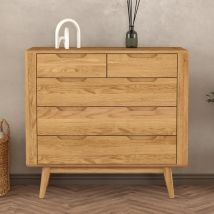 Rosa Solid Oak 2 Over 3 Chest of Drawers