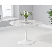 Brighton 120cm Round Marble White Dining Table