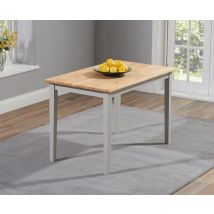 Chiltern 114cm Grey and Oak Painted Dining Table