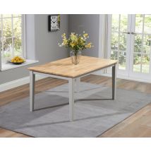Chiltern 150cm Grey and Oak Painted Dining Table