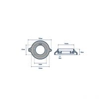 Anode Zinc Collier Embase Volvo 280 – Protection Cathodique – 99.99% Zinc