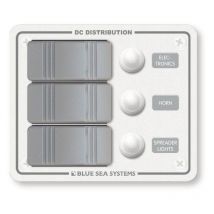 Tableau électrique étanche IP66 3 interrupteurs avec disjoncteurs - Blue SEA