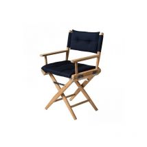 Chaise pliante teck toile rembourée - ARC Marine