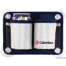 Porte-Verre Textile 2/4 Poches – Orange Marine – Anti-Renversement Bateau / Cockpit