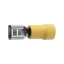 Cosse 6,3MM Clip Femelle Jaune - Lot de 10