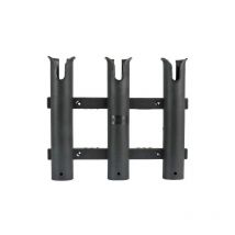 Porte-Canne Triple PVC Noir Ø45 mm – Orangemarine – Rack Pêche 3 Cannes