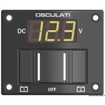 Voltmètre Numérique IP56 Double Batterie – LED / Interrupteur Bascule – Osculati