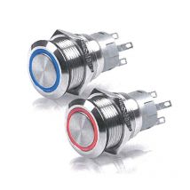 Interrupteur Inox Étanche 7A Rouge – 12V – Trem