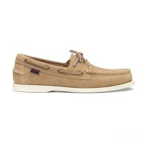 Chaussure Bateau Sebago Docksides Portland – Homme – Cuir Suédé Beige – Cousu Main