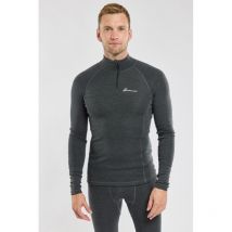T-shirt thermique laine merinos demi-zip oliver Anthracite - Bermudes