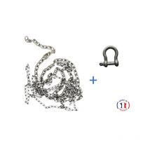 Pack 20 m chaîne galva calibrée 7 mm DIN766 + manille - Vigouroux