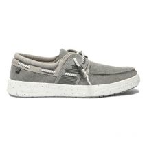 Chaussures bateau coton canvas geoboat gris clair - tbs