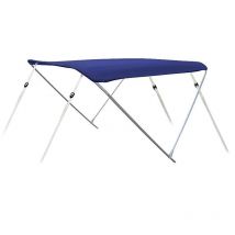 Bimini aluminium 2 arceaux bleu - Hauteur 117 cm - coversy