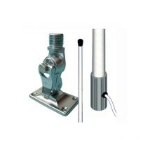 Antenne VHF ECO vedette - 2,4m 6db - 5m de câbles - rotule inox - Banten