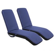 Pack 2 sièges inclinables autoportants long bleu - Kactus
