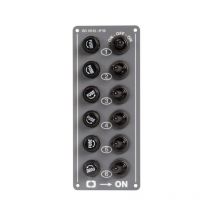 Tableau Électrique 6 Interrupteurs – Aluminium IP56 – Capuchons Étanches – Osculati