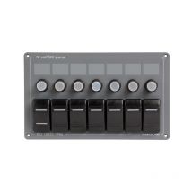 Tableau Électrique Horizontal 7 Interrupteurs IP56 – Osculati – Aluminium